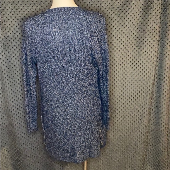 NWT blue C&B cardigan with lace up accents - Picture 3 of 8